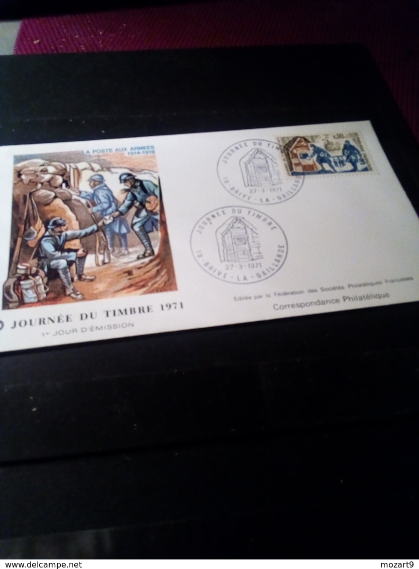 FDC Poste Aux Armées 1971 Journée Du Timbre  BRIVE LA GAILLARDE - 1970-1979