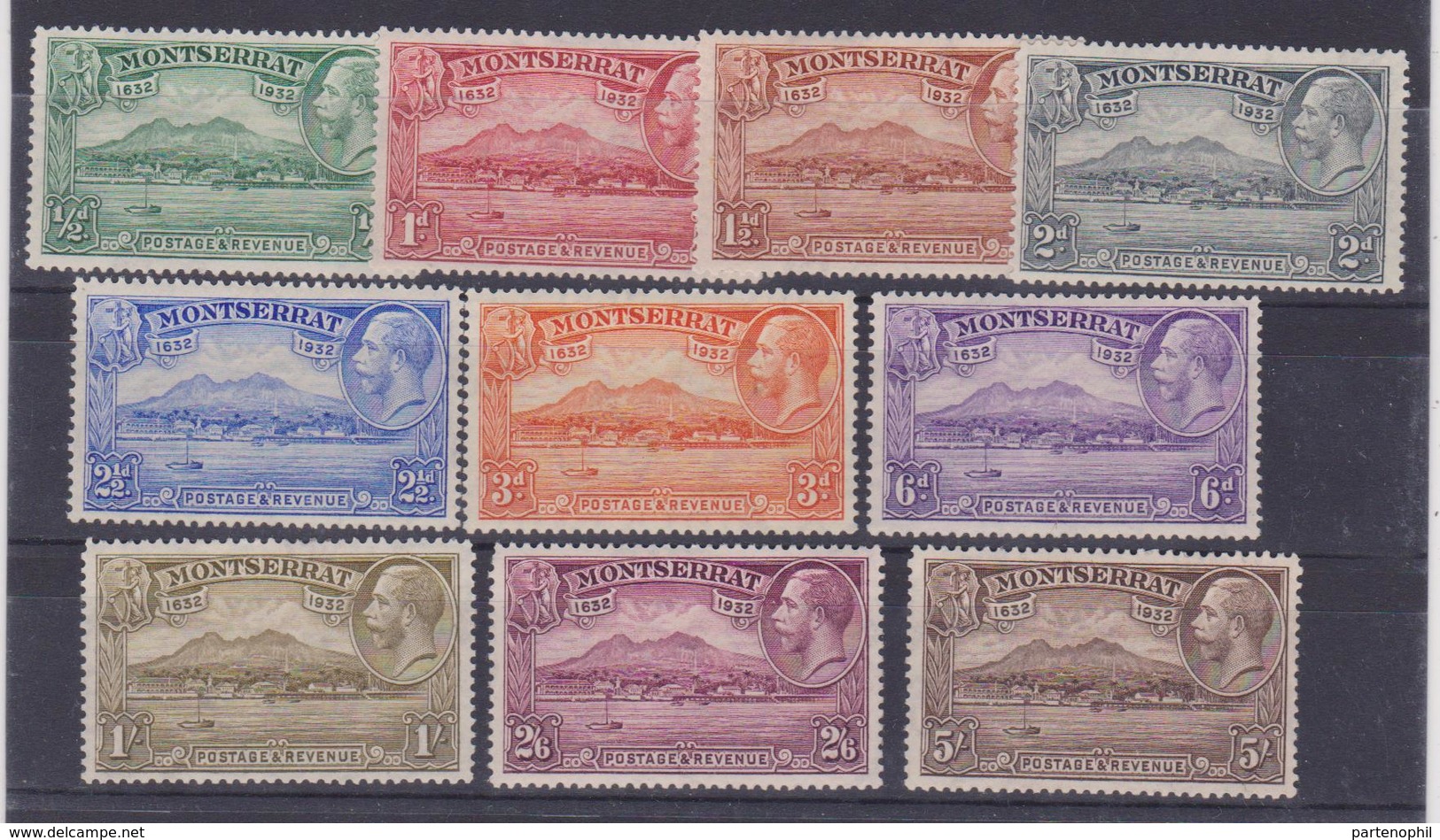 Montserrat  647 * 1938 Giorgio V, Anniversario SG N. 84/93 Cat. £ 160,00 MH - Montserrat