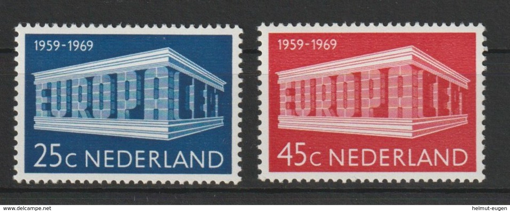 MiNr. 920 - 921  Niederlande /  1969, 28. April. Europa. - Nuevos