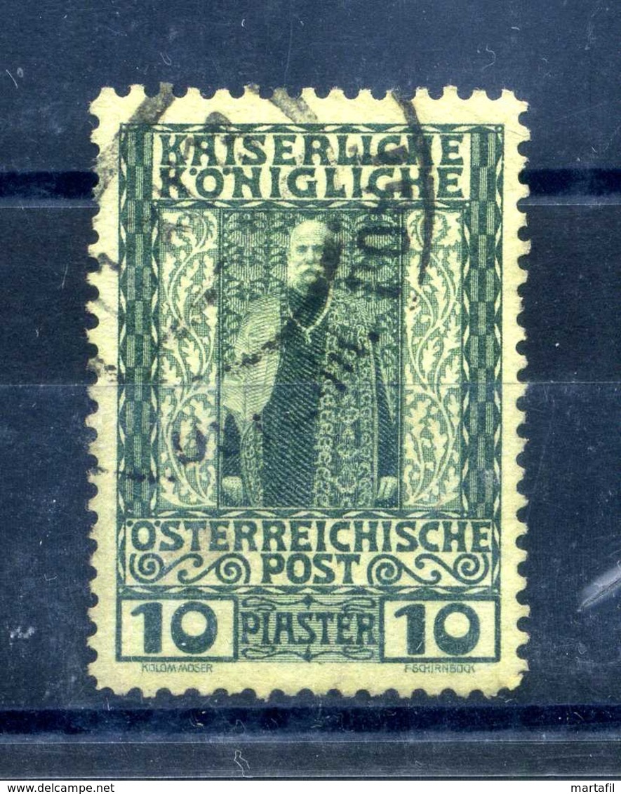 1908-14 LEVANTE N.52 USATO - Oriente Austriaco