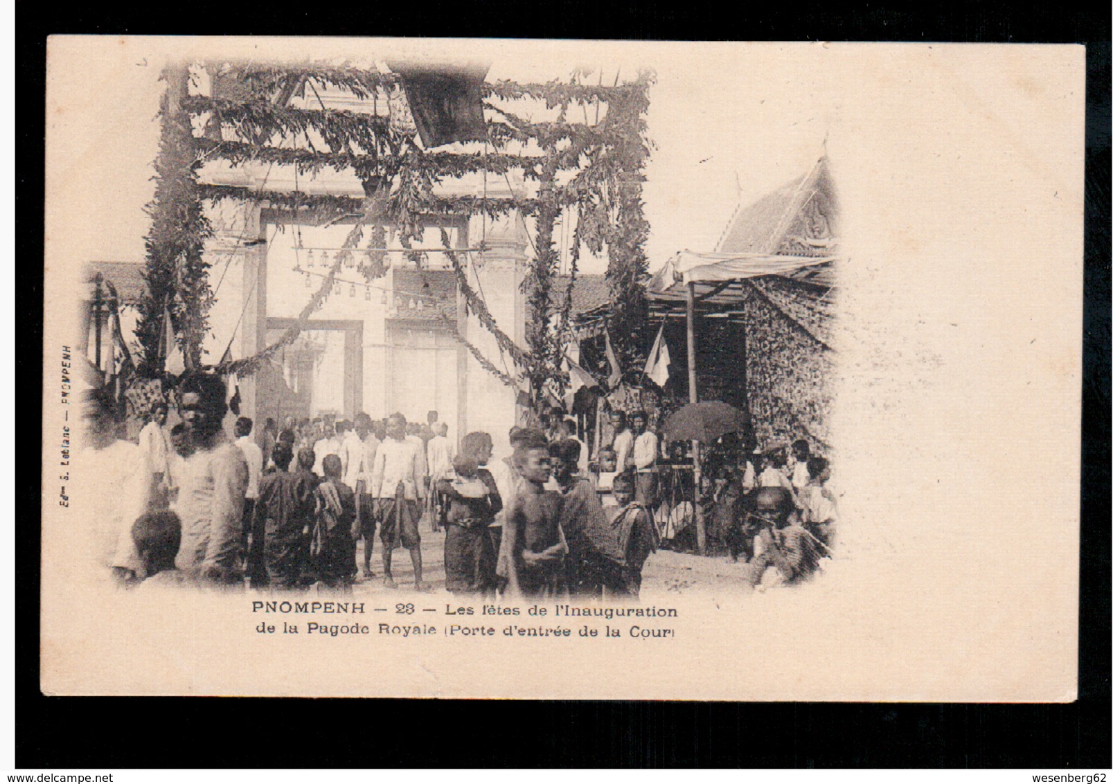 CAMBODIA  Cambodge Phnom Penh Les Fetes De L'Inauguration De La Pagode Royale Ca 1910 OLD POSTCARD 2 Scans - Cambodia