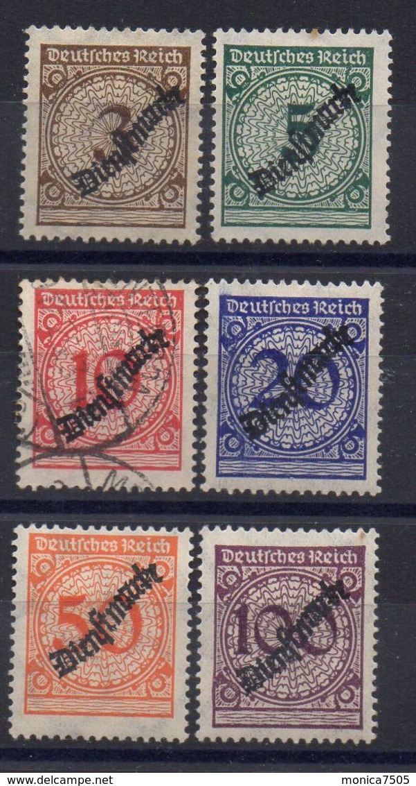 ALLEMAGNE ( SERVICE ) : Y&T N°  62/67  TIMBRES  NEUFS  AVEC  TRACE  DE  CHARNIERE  ET  OBLITERE . - Service