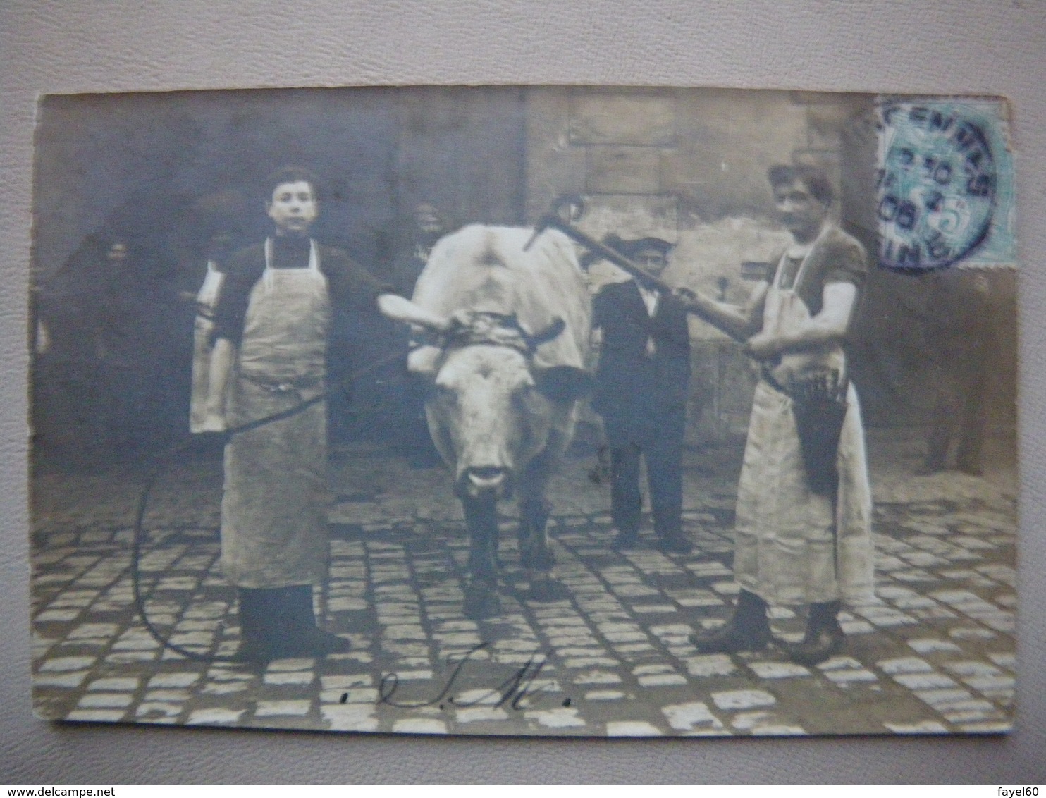 PARIS La Villette Abattage Du Boeuf Au Maillet Carte Photo - Autres & Non Classés