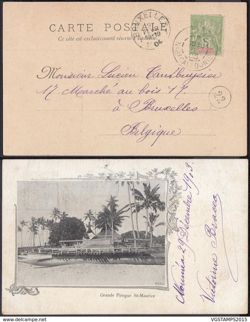 Nouvelle-Calédonie 1903 - CP " Grande Pirogue St-Maurice " (5G) DC1136 - Nuova Caledonia