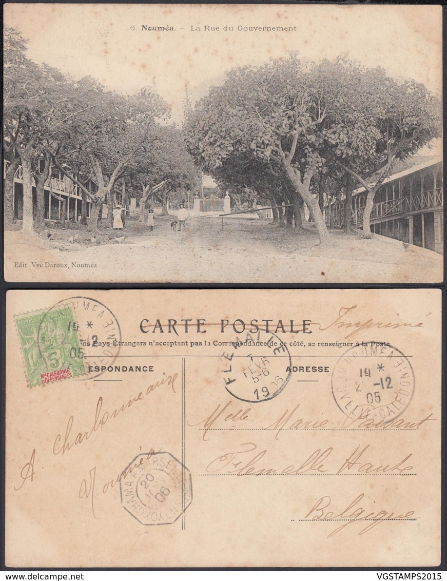 Nouvelle-Calédonie 1906 - CP Nouméa " La Rue Du Gouvernement " (5G) DC1138 - Nouvelle-Calédonie