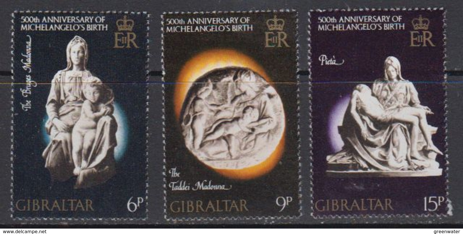 Gibraltar 1975 Michelangelo 3v ** Mnh (41485A) - Gibraltar