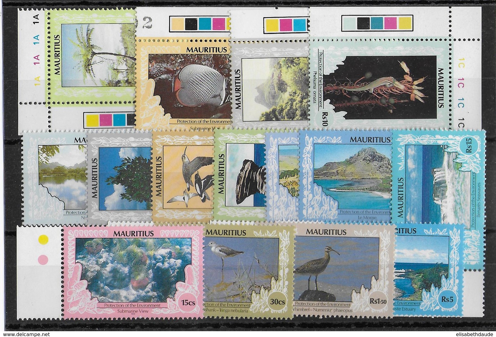 MAURITIUS - SERIES COMPLETES FAUNE / ENVIRONNEMENT ** MNH  - YVERT 707/11+748/52+760/64 - COTE = 26.5 EUR. - Maurice (1968-...)