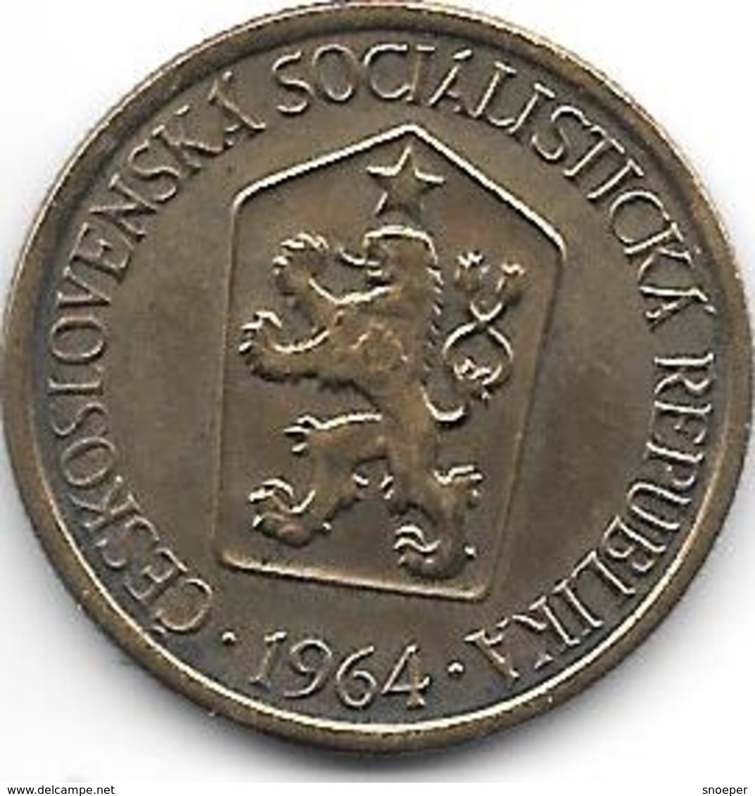 Czechoslovakia 1 Koruna  1964  Km 50  Xf+ - Tchécoslovaquie