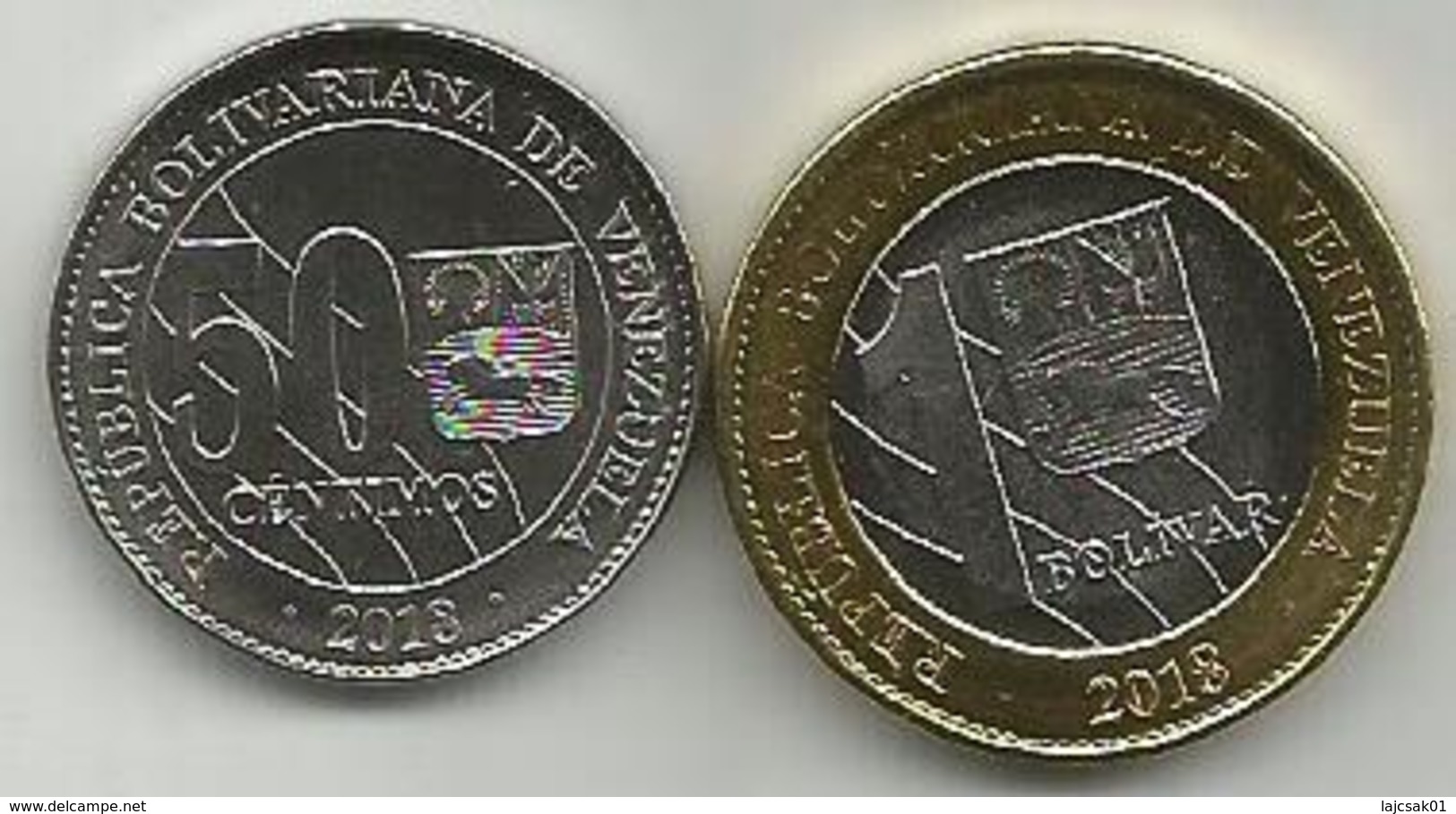 Venezuela 50 Centimos And 1 Bolivar SOBERANO 2018. HIGH GRADE - Venezuela