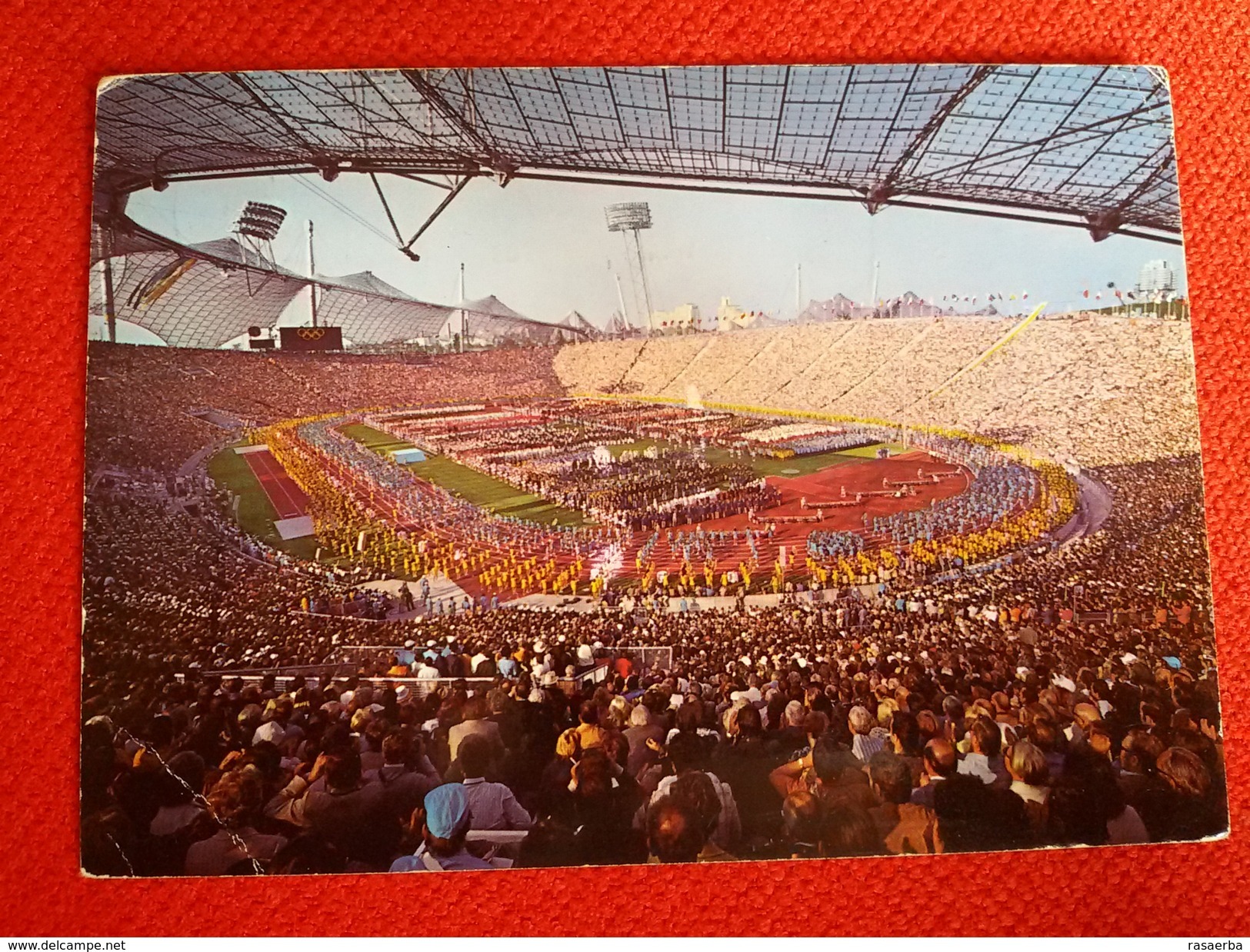 Munchen Monaco Bayern Olympia Stadium Cartolina Stadio Postcard Stadion AK Carte Postale Stade Estadio - Calcio