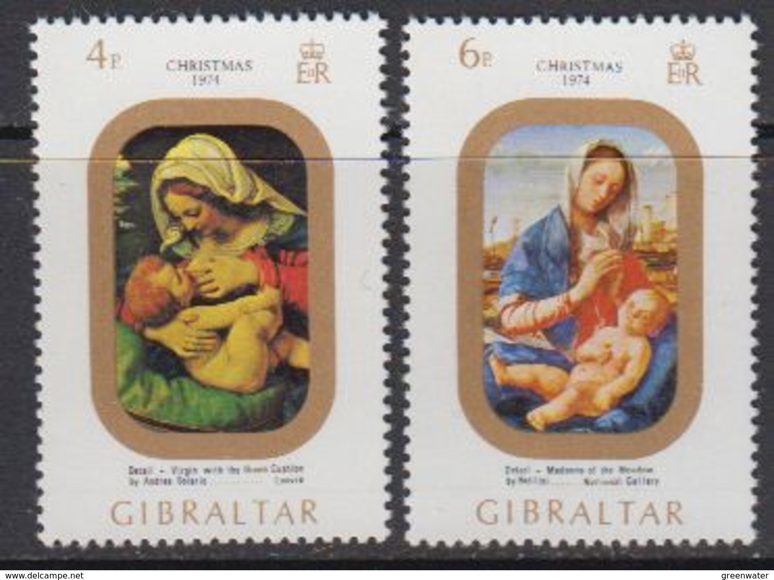 Gibraltar 1974 Christmas 2v ** Mnh (41485E) - Gibraltar