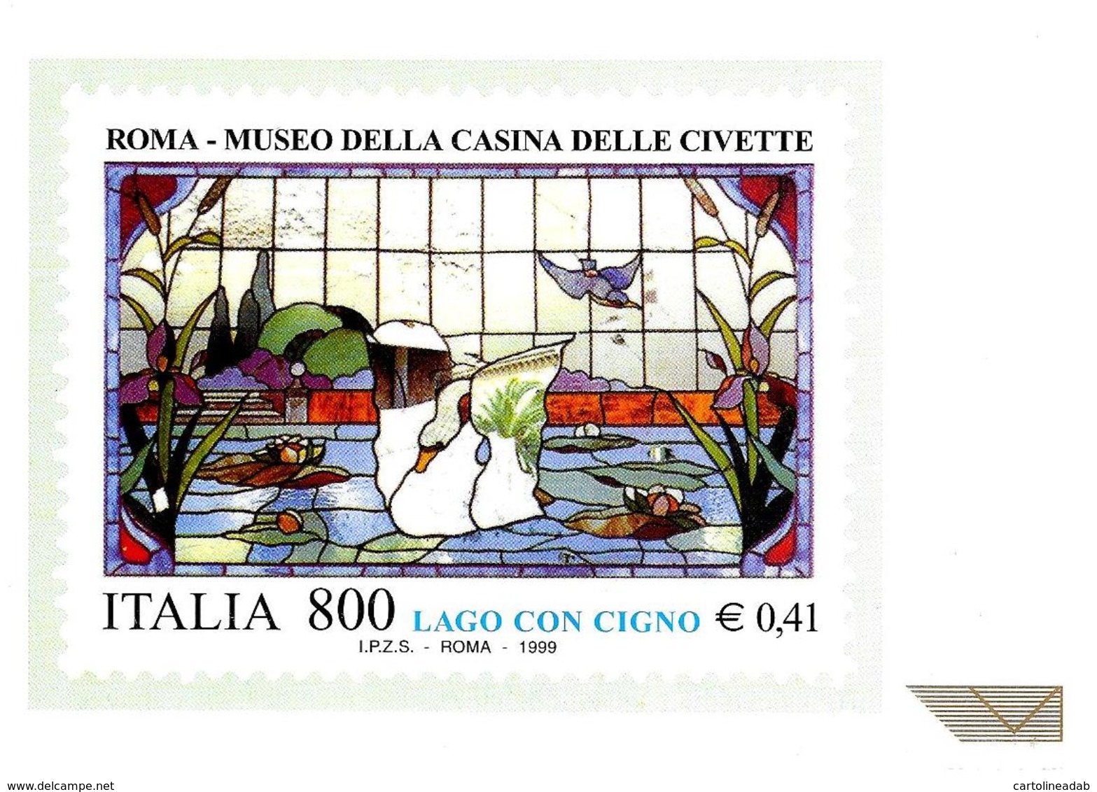 [MD2433] CPM - RIPRODUZIONE FRANCOBOLLO POSTE ITALIANE - ROMA - MUSEO DELLA CASINA DELLE CIVETTE - Non Viaggiata - Francobolli (rappresentazioni)