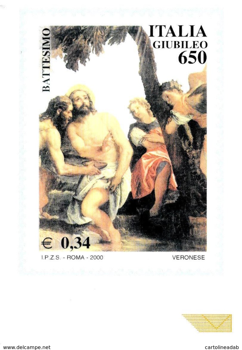 [MD2437] CPM - RIPRODUZIONE FRANCOBOLLO POSTE ITALIANE - GIUBILEO - BATTESIMO - Non Viaggiata - Stamps (pictures)