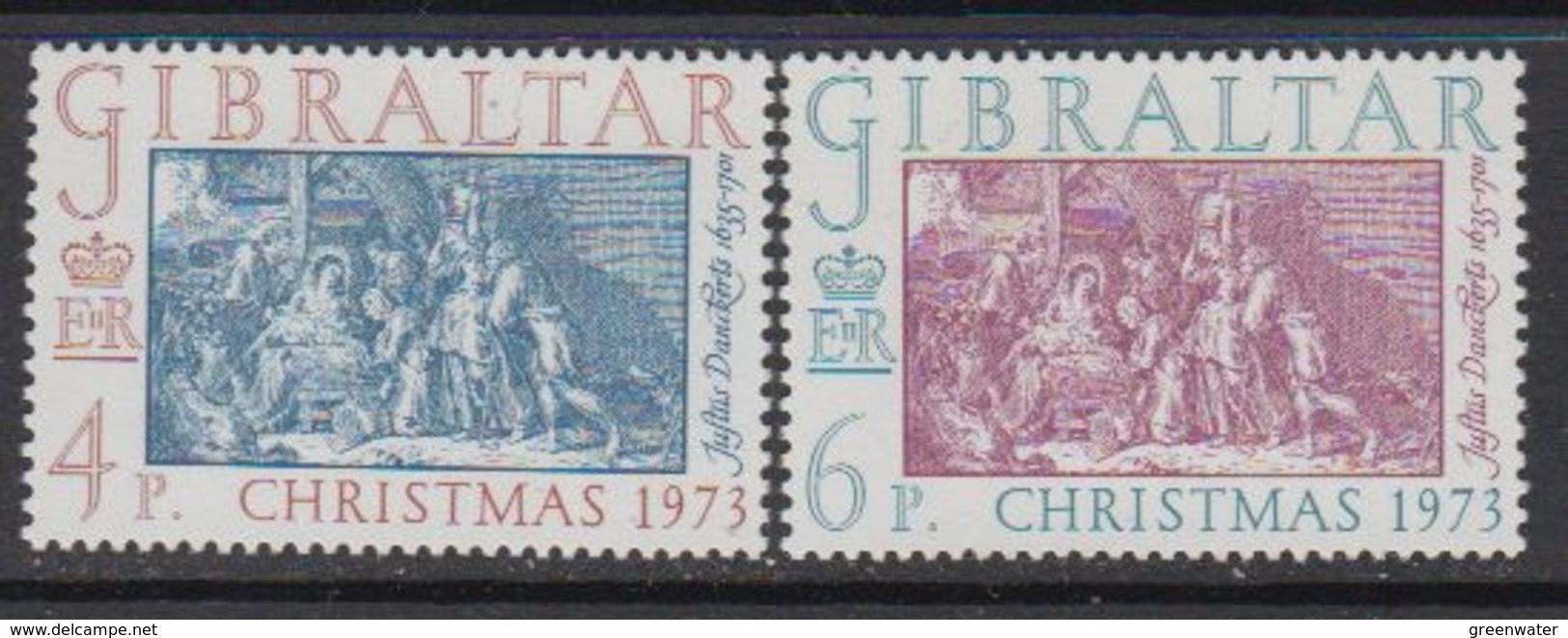 Gibraltar 1973 Christmas 2v ** Mnh (41485H) - Gibraltar