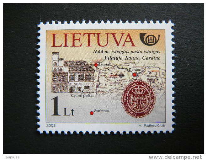 From The Post History # Lietuva Litauen Lituanie Litouwen Lithuania # 2003 MNH #Mi. 829 - Lithuania