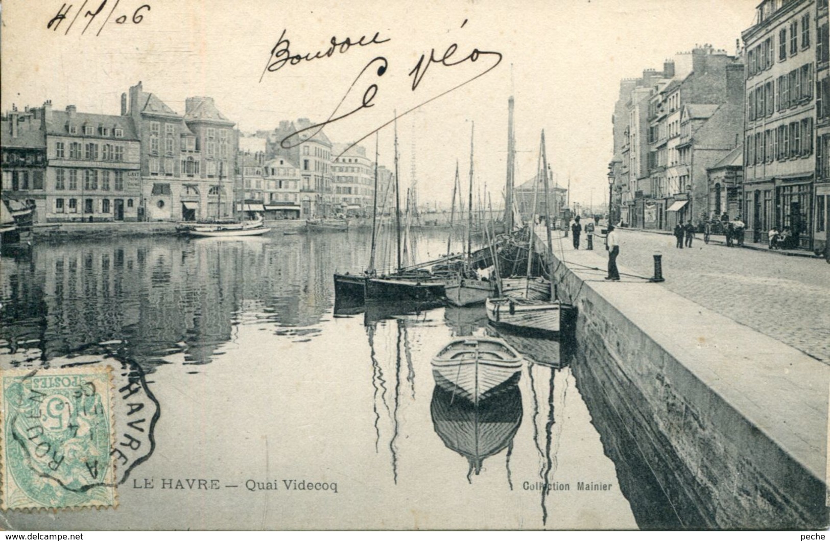 N°67835- Cachet Convoyeur (ambulant) Le Havre à Rouen- 1906- - Poste Ferroviaire