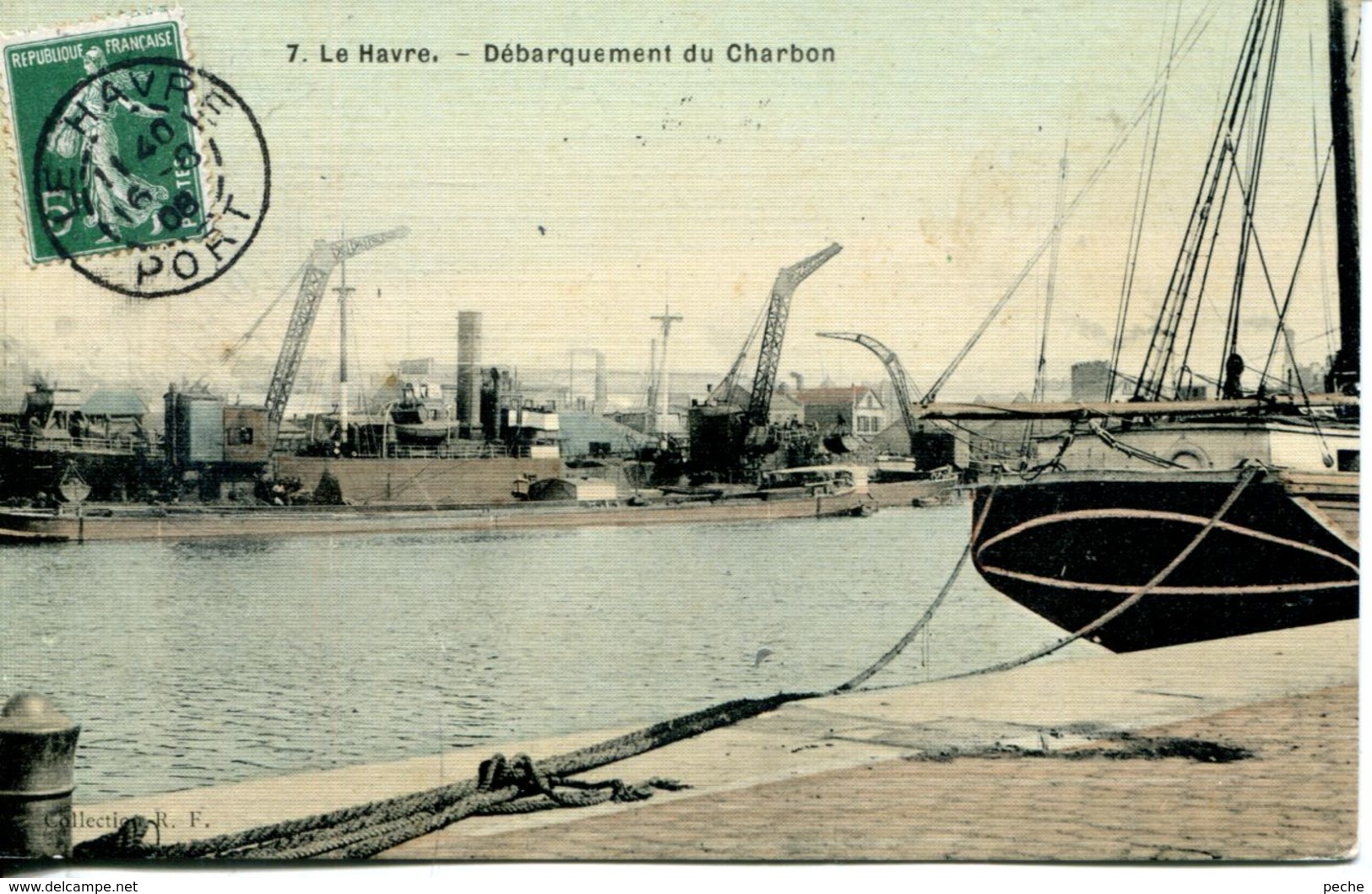 N°67841- Cpa Le Havre -débarquement Du Charbon- - Commerce