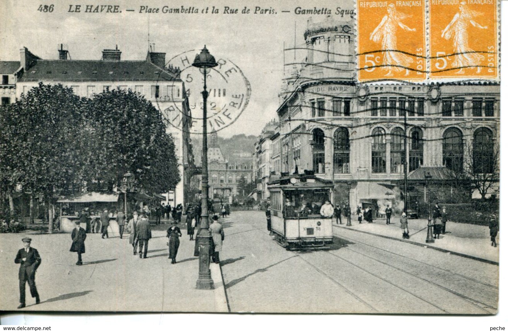 N°67843- Cpa Le Havre -rue De Paris Et Place Gambetta- - Non Classés