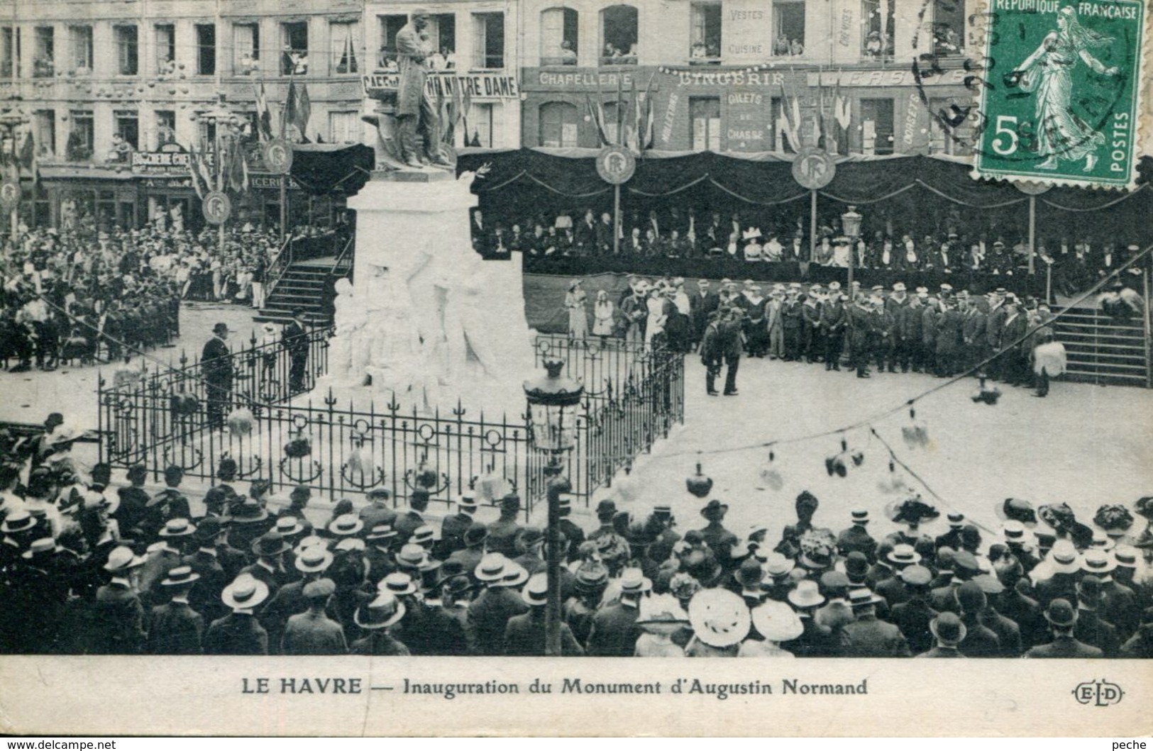 N°67845- Cpa Le Havre -inauguration Du Monument D'Augustin Normand- - Non Classés