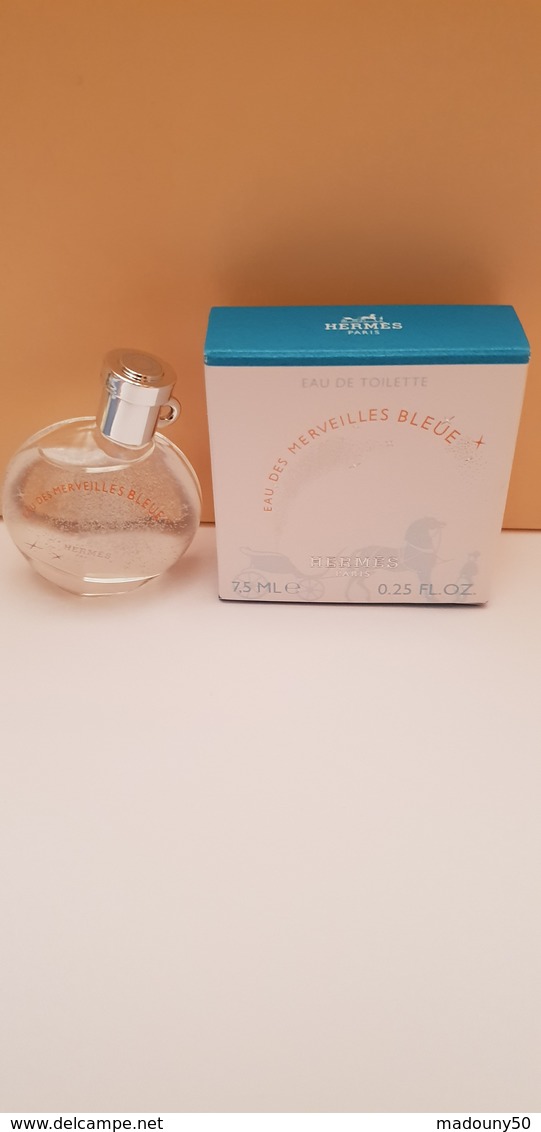 MINIATURES PARFUM HERMES EAU DES MERVEILLES BLEUE EDT 7,5ml NEUF - Miniatures Womens' Fragrances (in Box)