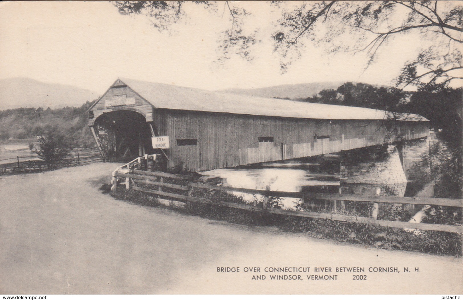 Covered Bridge Connecticut River Cornish NH Windsor VT - 1907-1915 - 2 Scans - Other & Unclassified