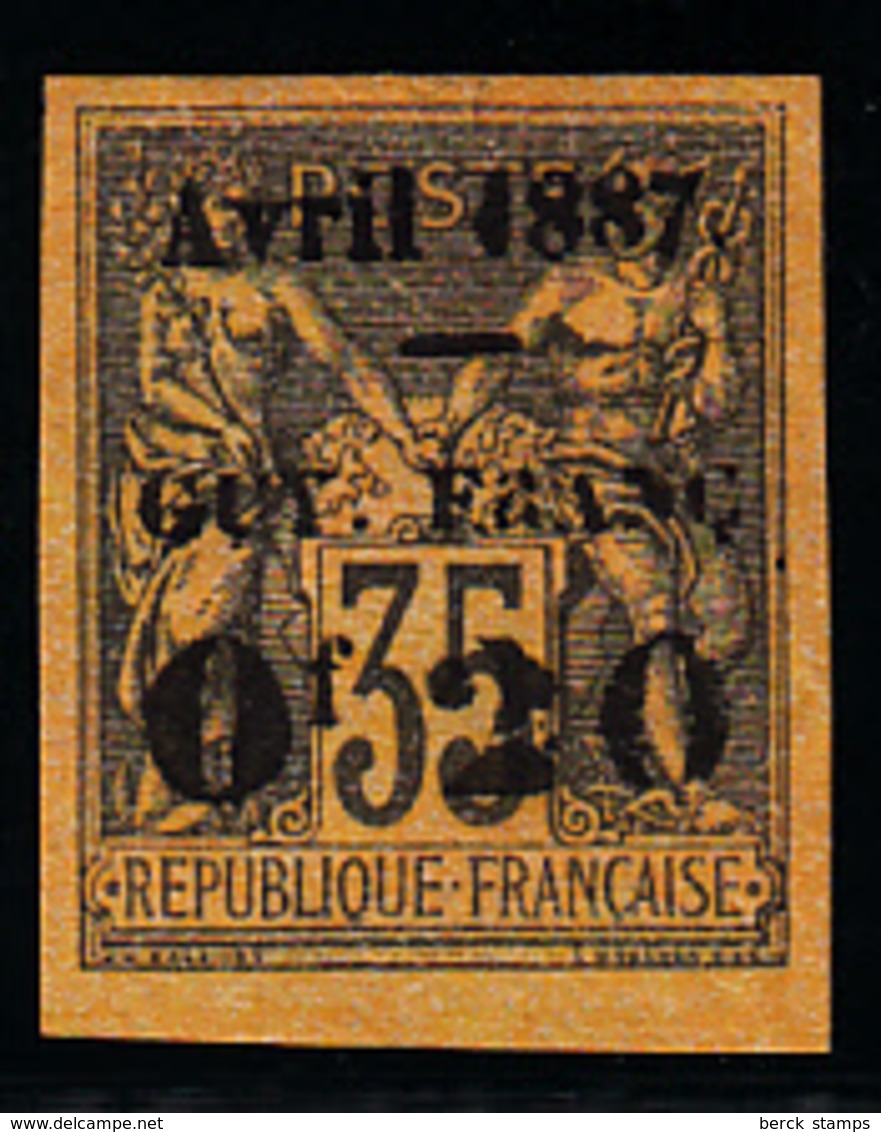 GUYANE - N°  4 - Surcharge " F.a.A " (timbre émis Sans Gomme) - Très Frais Et Belles Mages. - Neufs