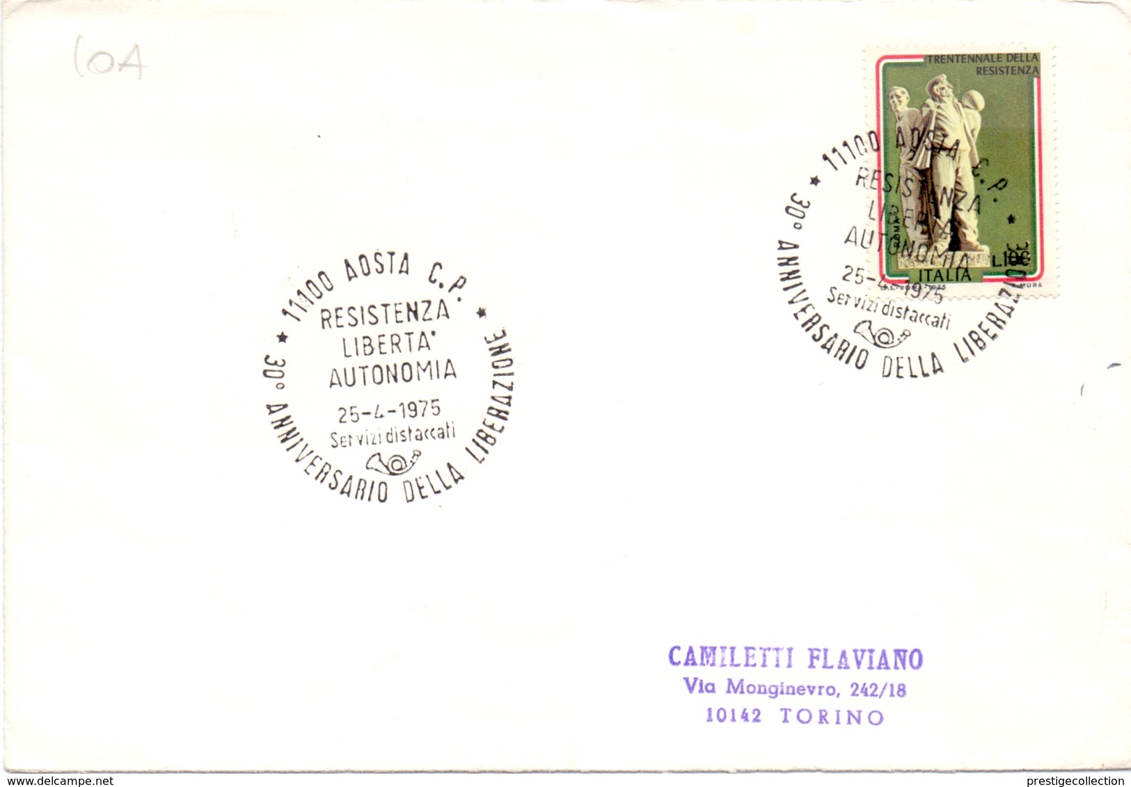 MOSTRA NAZIONALE DELLA RESISTENZA 1975   COVER MAXI FORMAT (DICE1800065) - Militaria