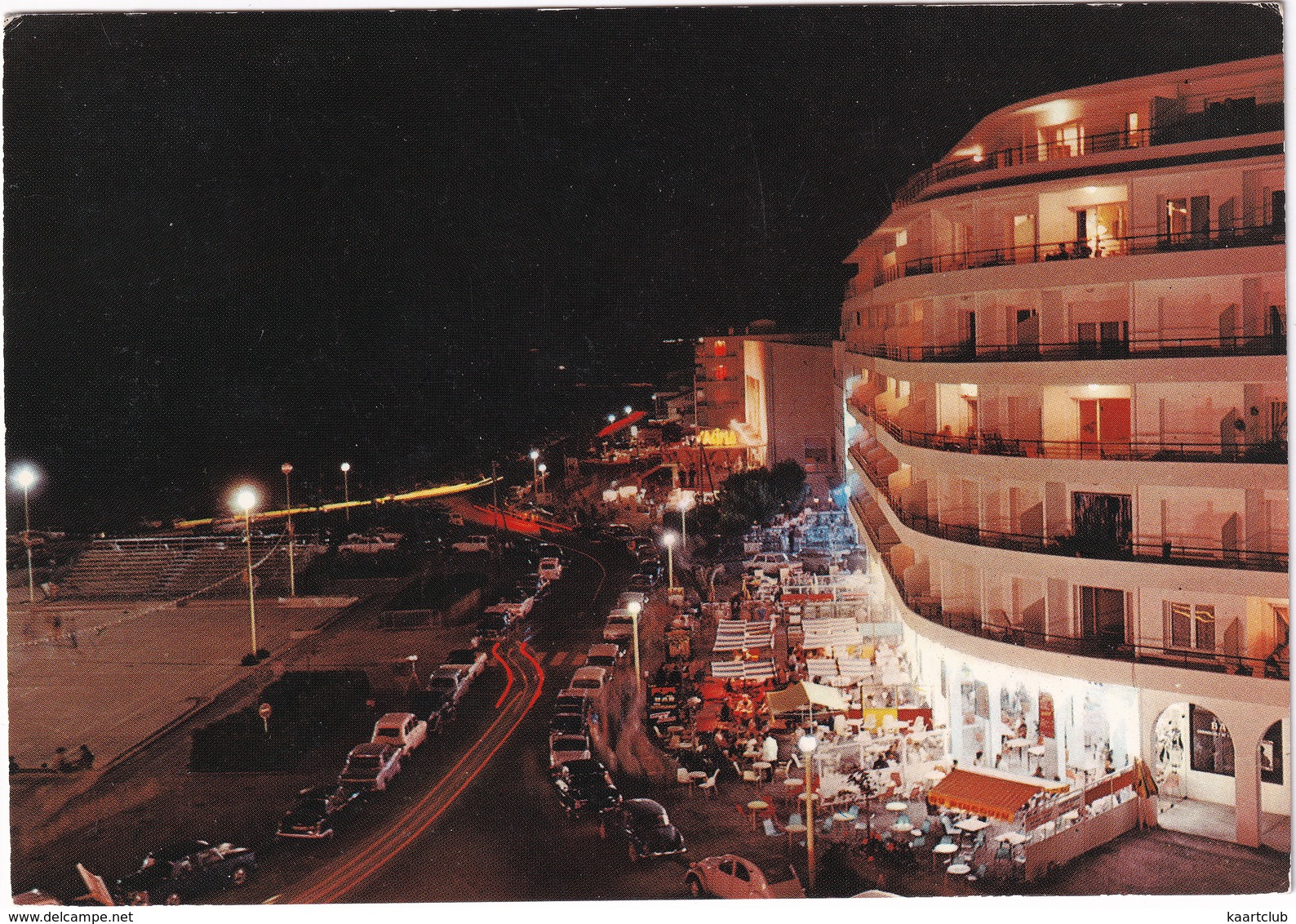 Canet-Plage: CITROËN 2CV, DS, RENAULT 8, DAUPHINE, 4, SIMCA ARONDE - Place De La Méditerranée, La Nuit - Toerisme