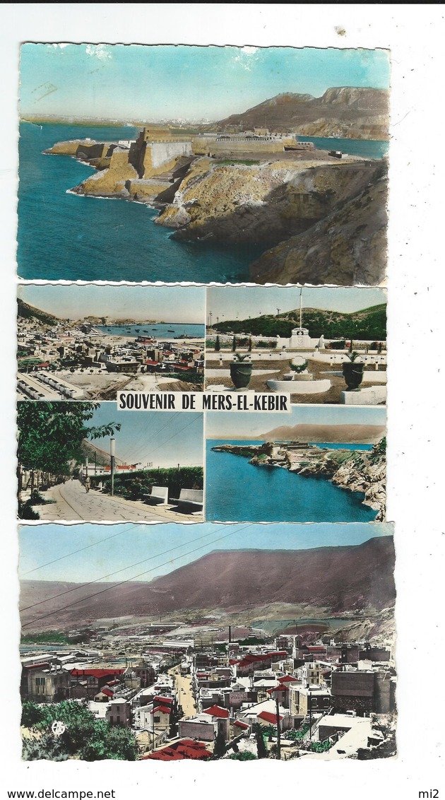 Algérie Lot 3 CPSM Mers El Kebir Fort, Vue Générale, Multivues Souvenir - Oran