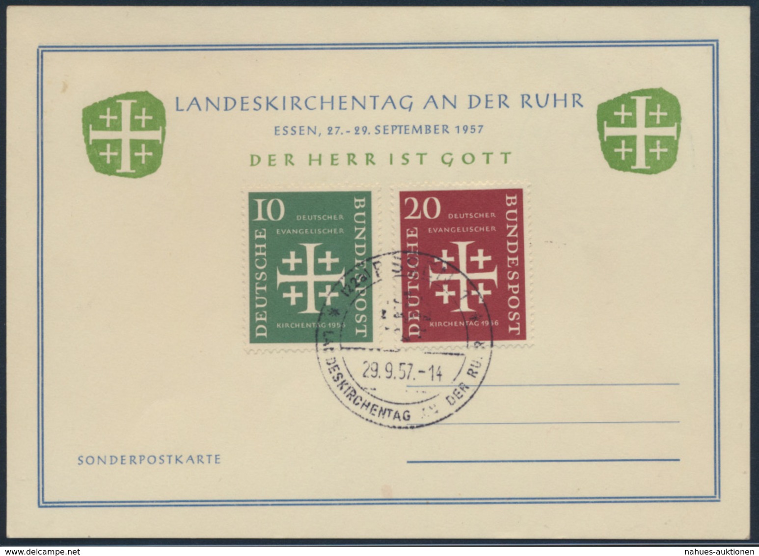 Bund Sonderpostkarte 235-6 SST Essen Kirchentag Gott Kirche Glaube Religion - Sonstige & Ohne Zuordnung