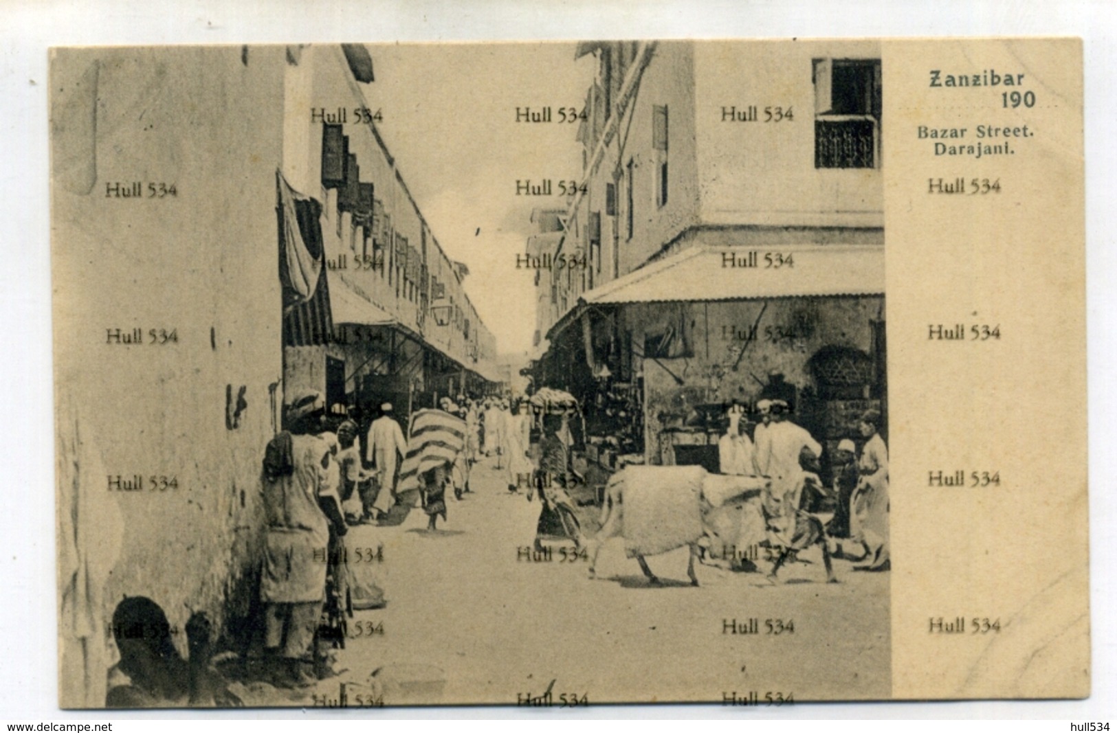 Zanzibar Tanzania Bazar Street Darajani 1900s Postcardby Pereira De Lord Bros Muscat Oman Sultan Undivided Back - Tanzania