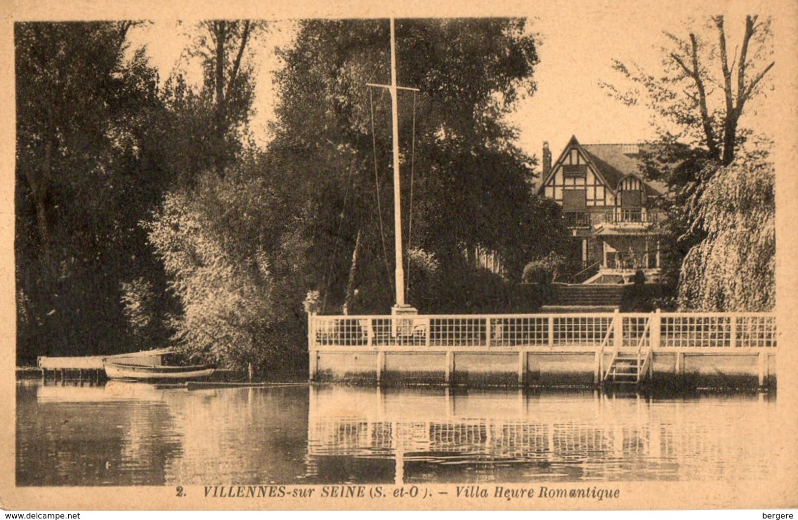 78. CPA. VILLENNES SUR SEINE. Villa " Heure Romantique. " 1939. - Autres & Non Classés