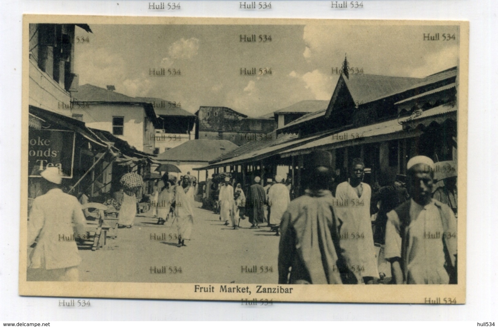 Zanzibar Tanzania Fruit Market 1900s Postcard By JB Coutinho Muscat Oman Sultan - Tanzania