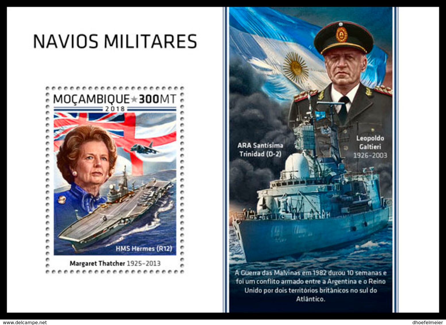 MOZAMBIQUE 2018 **MNH Military Ships Kriegsschiffe Navires Militaires S/S - OFFICIAL ISSUE - DH1850 - Bateaux