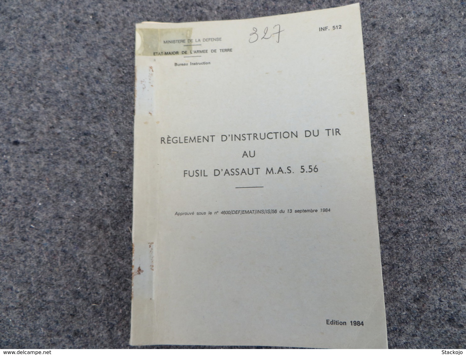 Règlement D'instruction Du Tir Au Fusil D'assaut MAS  5.56 - 327/06 - Autres & Non Classés