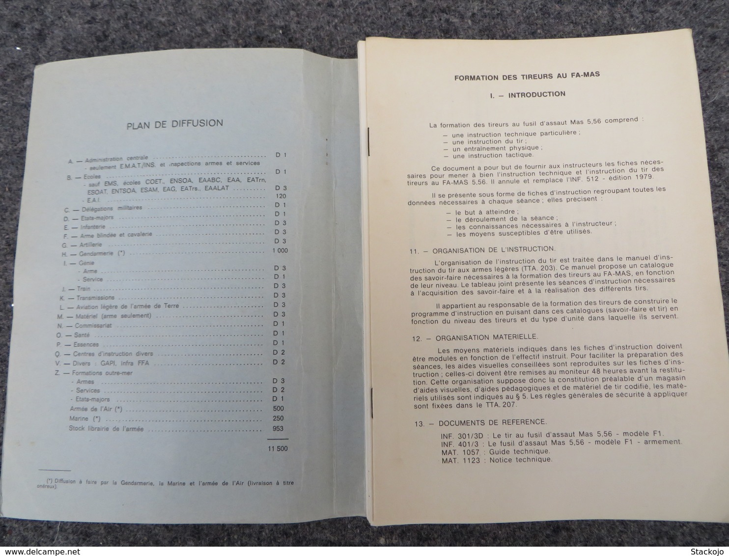 Règlement D'instruction Du Tir Au Fusil D'assaut MAS  5.56 - 327/06 - Autres & Non Classés