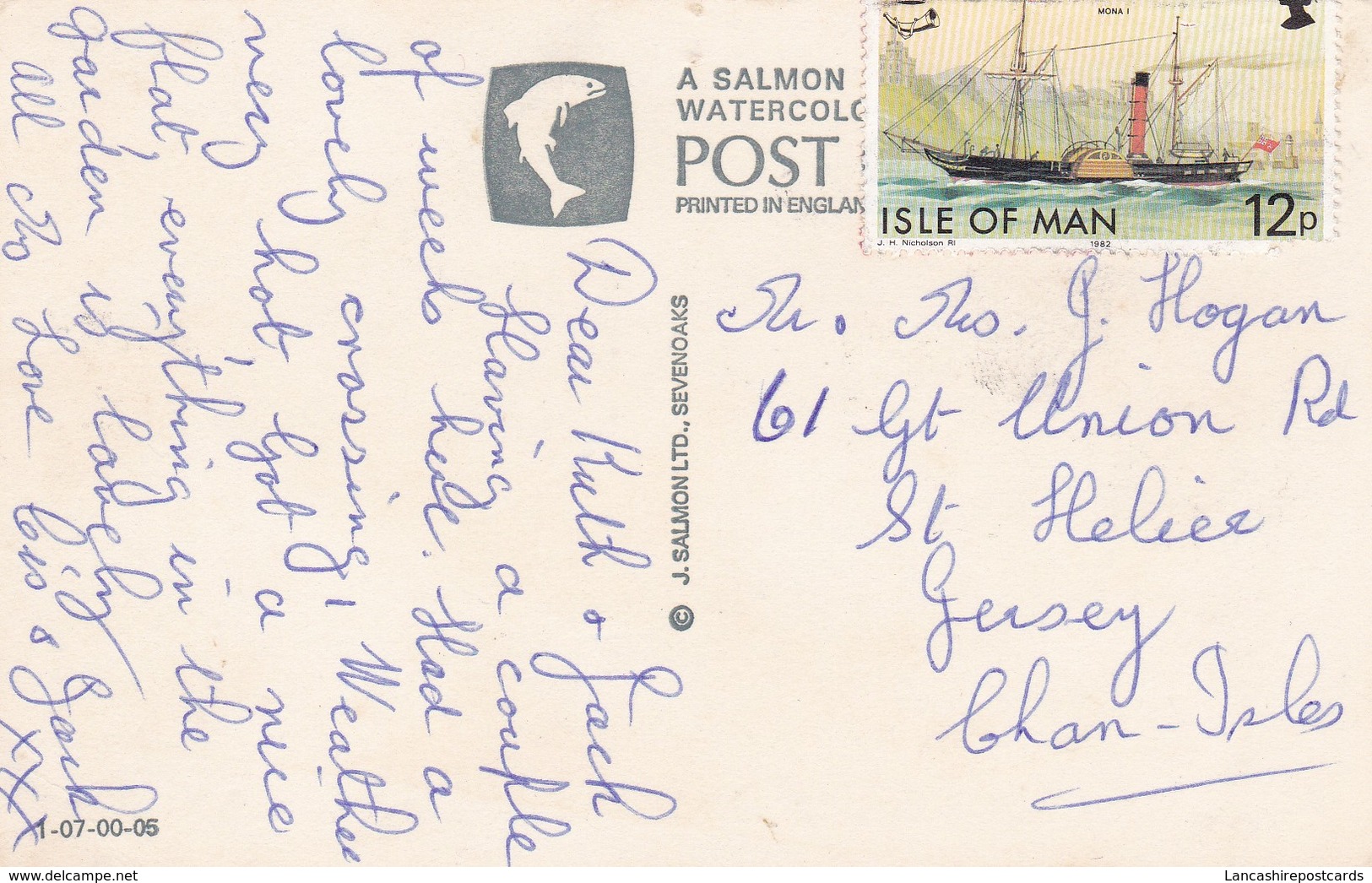 Postcard A Giddy Kipper From The Isle Of Man My Ref  B12619 - Humour