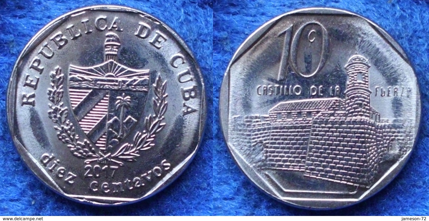 CUBA - 10 Centavos 2017 "Castillo De La Fuerza" KM# 576 Second Republic (1962) - Edelweiss Coins - Cuba