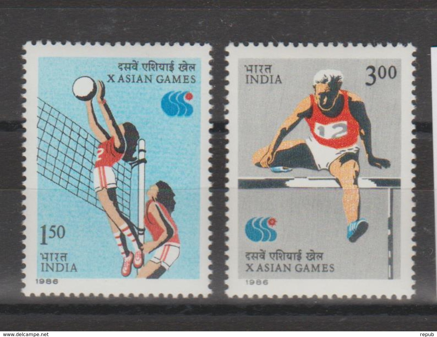 Inde 1986 Sports Série 876-77 2 Val ** MNH - Neufs