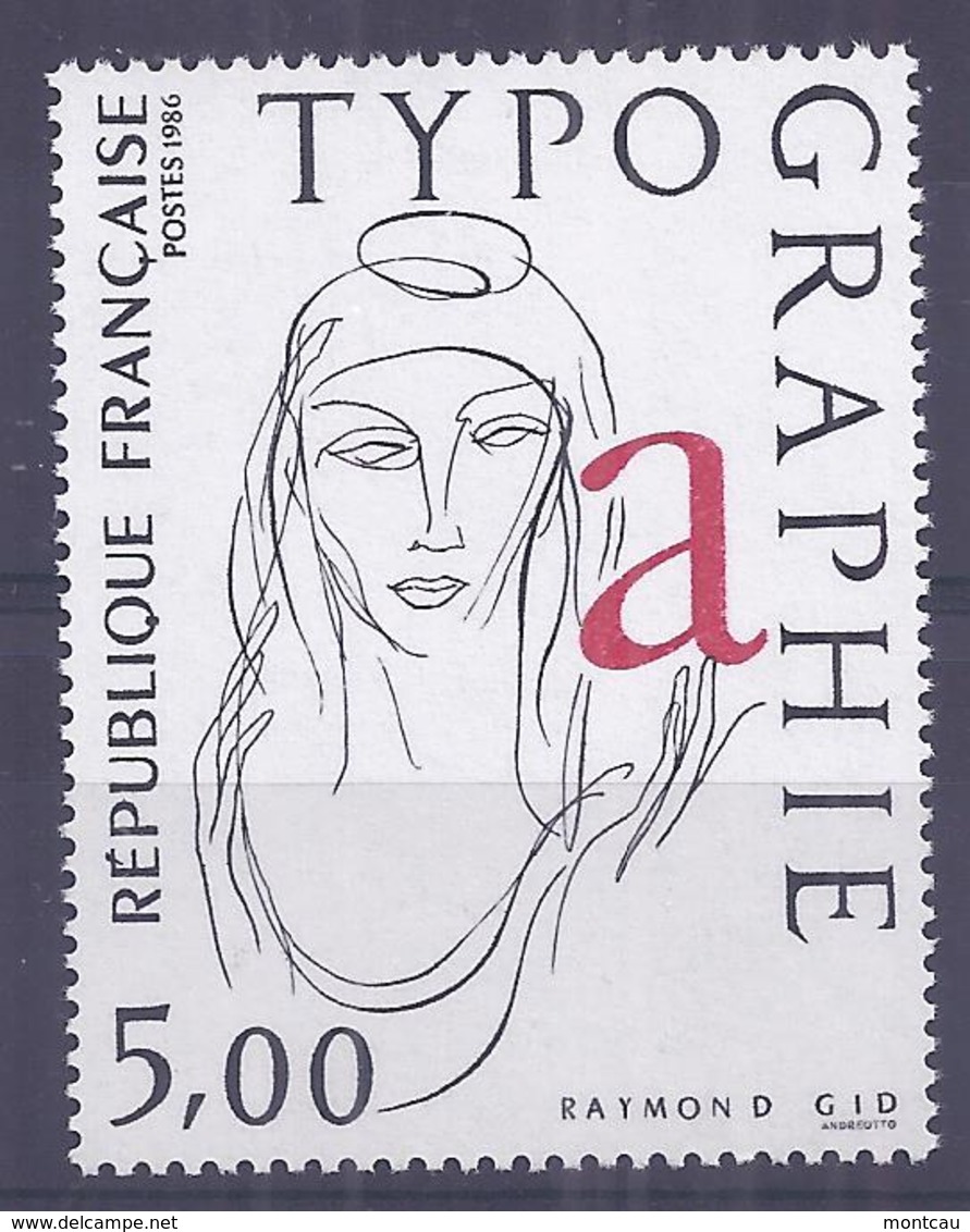 Francia 1986. YT = 2407 - Nuevo Sin Fijasellos (**). La Tipografia - Unused Stamps