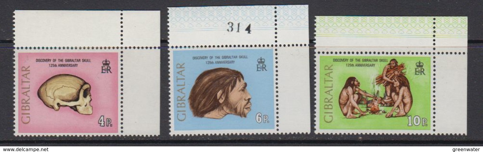 Gibraltar 1973 Gibraltar Skull 3v (corners) ** Mnh (41485L) - Gibraltar