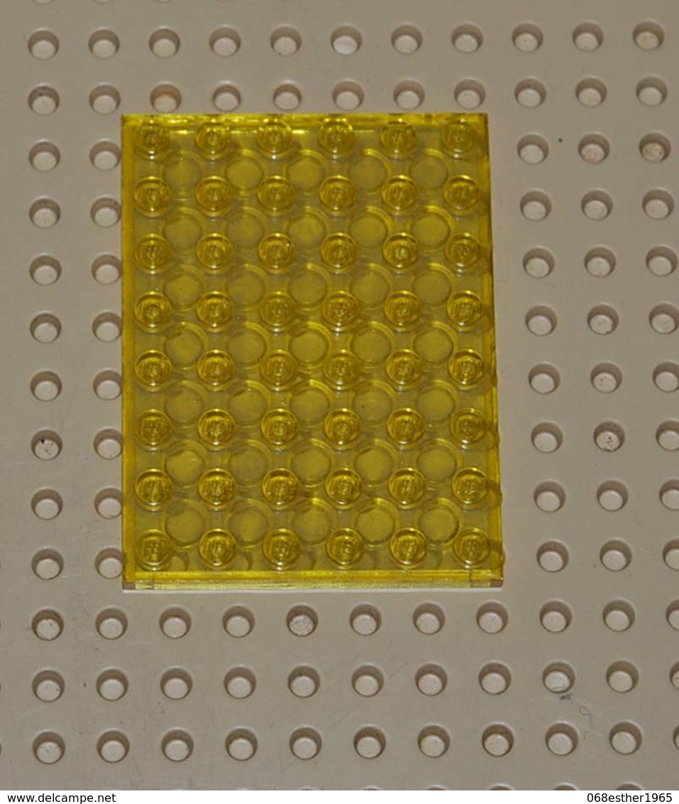 Lego Plate 6x8 Transparent Jaune Ref 3036 - Lego Technic