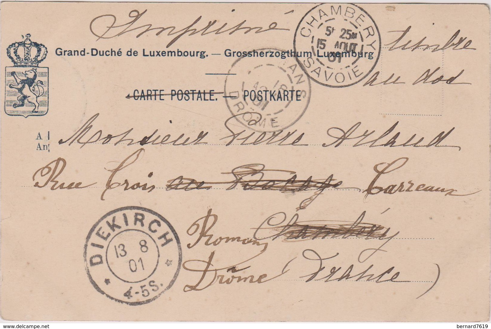 Luxembourg   Bourscheid Carte Precurseur Cachet Affranchissement 1901 Ruine Du Chateau De Bourscheid - Burscheid