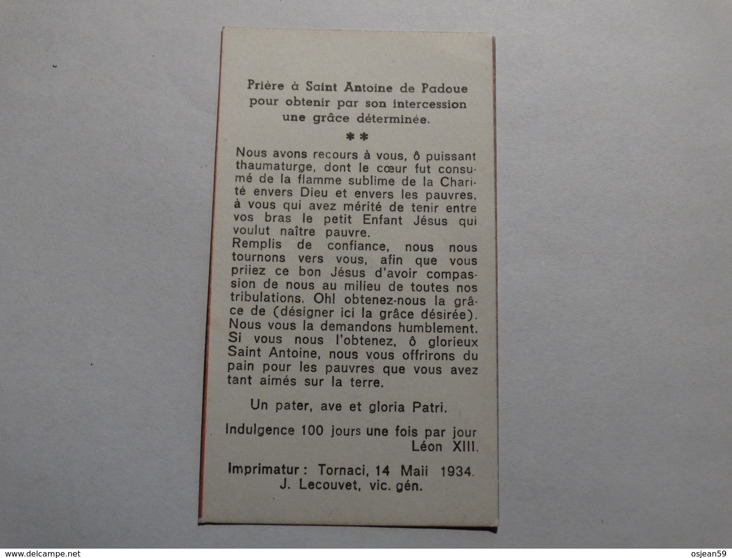 Prière à Saint Antoine De Padoue - Godsdienst & Esoterisme