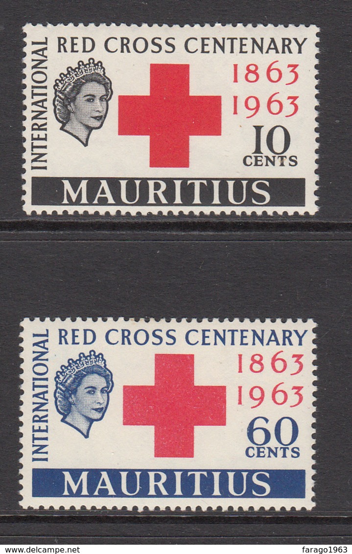 1963 Mauritius Red Cross Common Design Set Of 2 MNH - Mauritius (1968-...)