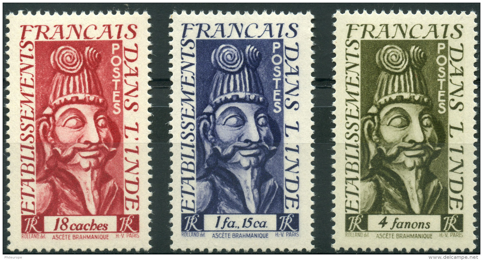 Inde (1952) N 255 à 257 * (charniere) - Unused Stamps