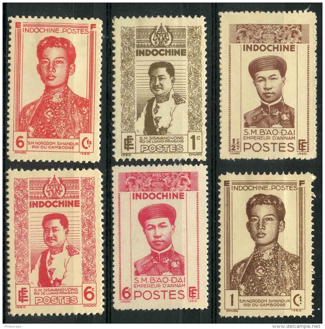 Indochine (1943) N 236 à 241 * (charniere) - Nuevos