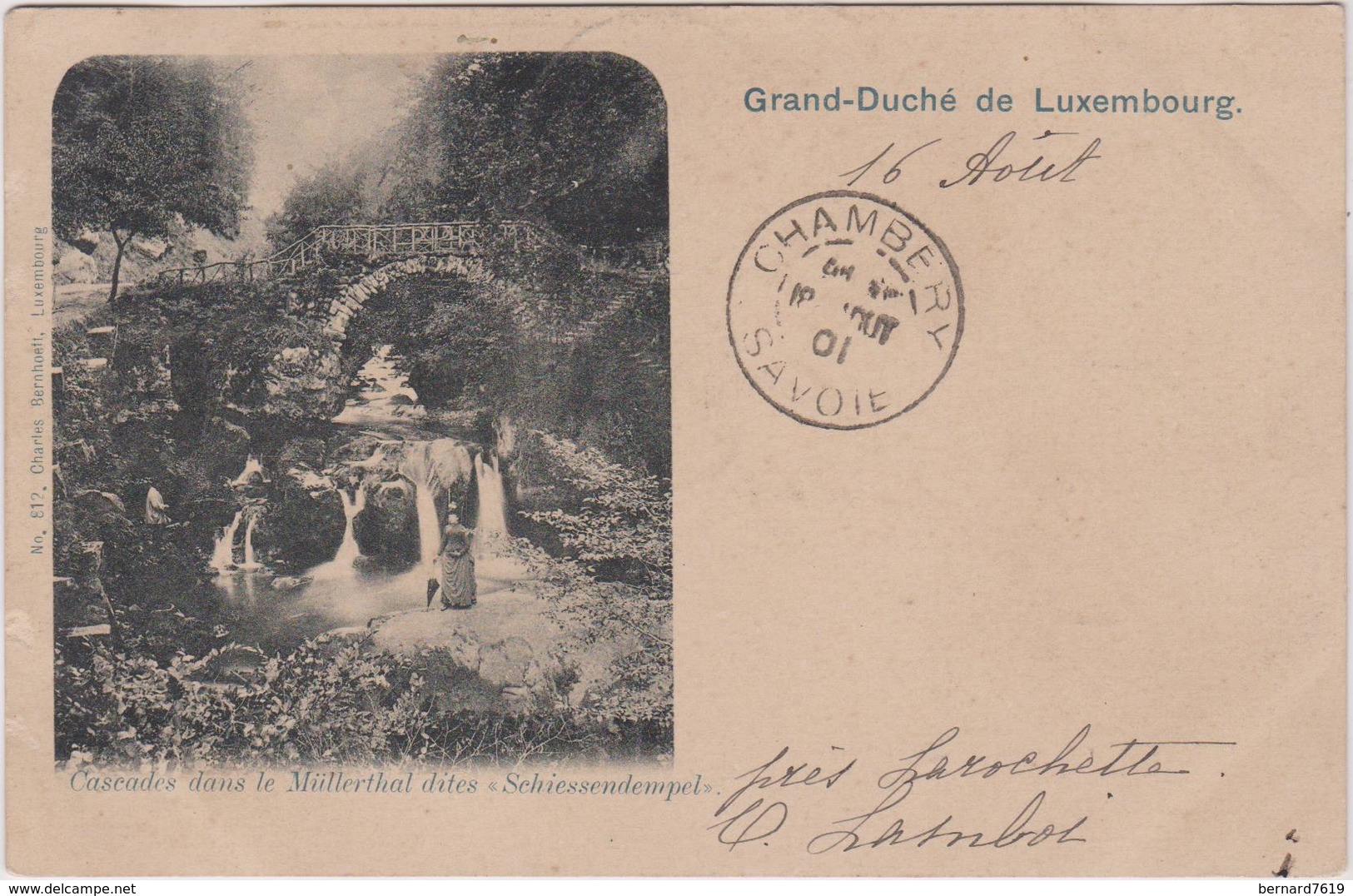 Luxembourg  Carte Precurseur Cachet Affranchissement 1901   Cascades Dans Le Mullerthal Dite Schiessendempel  Larochette - Larochette