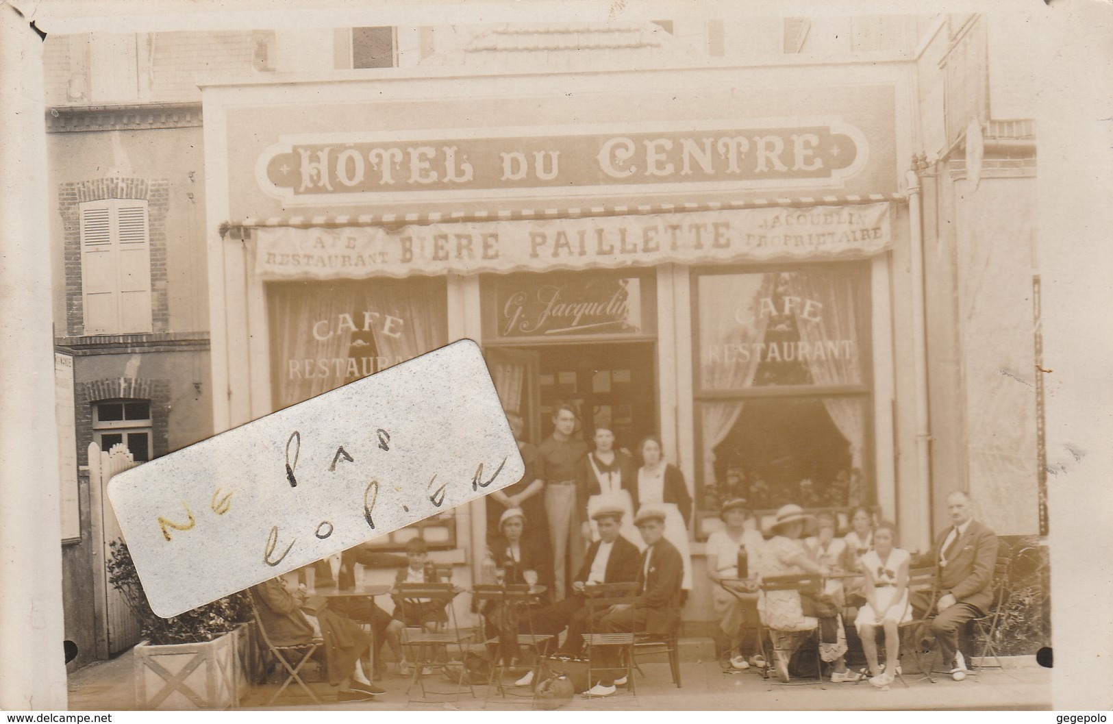 LE HAVRE - Hôtel Du Centre - Publicité Bière Paillette   ( Carte-photo ) - Ohne Zuordnung