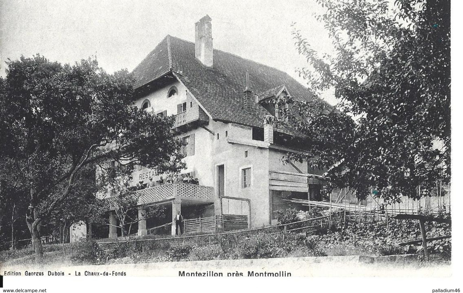 NEUCHÂTEL Montezillon Près Montmollin - Restaurant - Edition	Georges Dubois La Chaux-Fonds - Pas Circulé - Montmollin